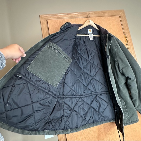 Carhartt C26 MOS Barn Jacket Canvas Quilted Arctic Coat Dark Green 3XL Reg USA - Picture 3 of 15